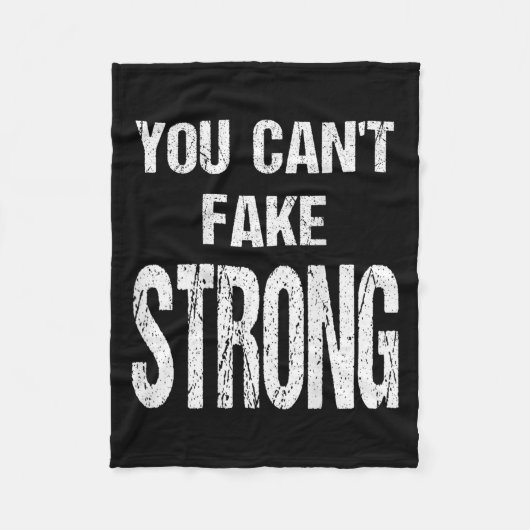 Couverture Polaire You Can't Fake Strong Werlifting Motivation Tee (Devant)