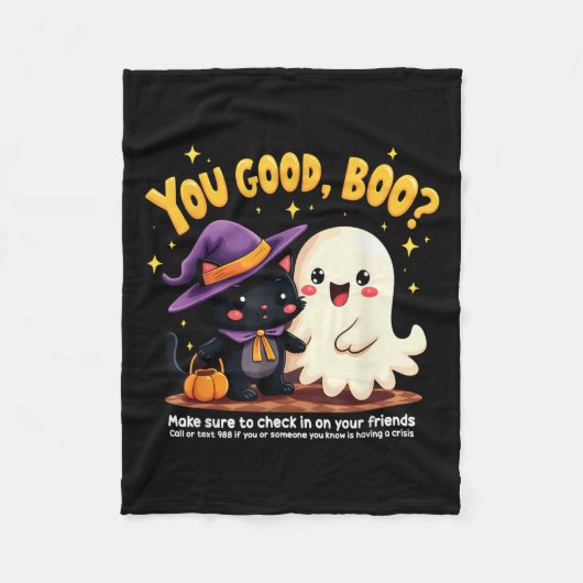 Couverture Polaire You Good, Boo_ Suicide Prevention Halloween Mental (Devant)