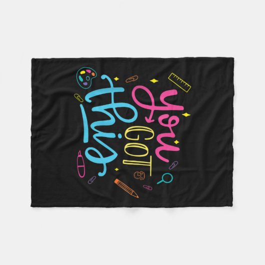 Couverture Polaire You Got This Motivational Testing Day Teacher Stud (Devant (Horizontal))