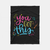 Couverture Polaire You Got This Motivational Testing Day Teacher Stud (Devant)