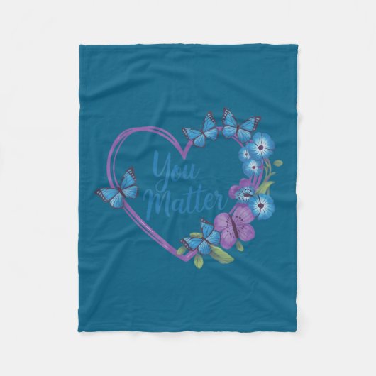 Couverture Polaire You Heart Suicide Prevention Awareness  (Devant)