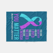 Couverture Polaire You Kindness Be Kind Suicide Prevention Awareness (Devant (Horizontal))