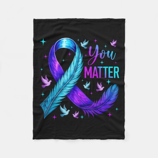 Couverture Polaire You Ribbon Bird Suicide Prevention Awareness  (Devant)