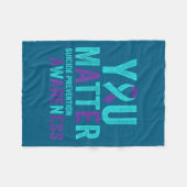 Couverture Polaire You Suicide Prevention Awareness Ribbon  (Devant (Horizontal))