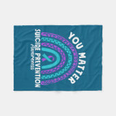Couverture Polaire You Suicide Prevention Awareness Teal &amp; Purple (Devant (Horizontal))