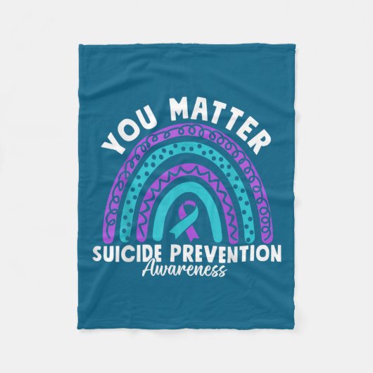 Couverture Polaire You Suicide Prevention Awareness Teal &amp; Purple (Devant)