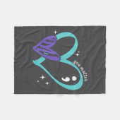 Couverture Polaire You Suicide Prevention Awareness Teal & Purple (Devant (Horizontal))