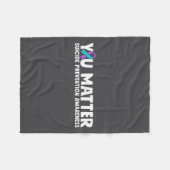 Couverture Polaire You Suicide Prevention Awareness Teal Purple  (Devant (Horizontal))