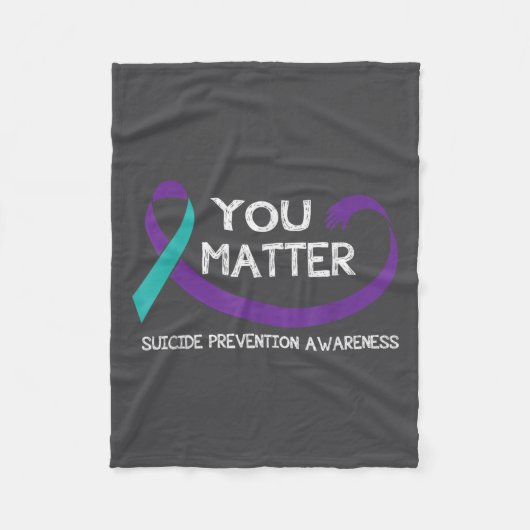 Couverture Polaire You Suicide Prevention Awareness Teal Purple Hand  (Devant)