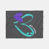 Couverture Polaire You Suicide Prevention Awareness Teal Purple Heart (Devant (Horizontal))