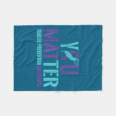 Couverture Polaire You - Suicide Prevention Teal Purple Awareness Rib (Devant (Horizontal))