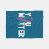 Couverture Polaire You - Suicide Prevention Teal Purple Awareness Rib (Devant (Horizontal))