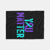 Couverture Polaire You - Suicide Prevention Teal Purple Awareness Rib (Devant (Horizontal))