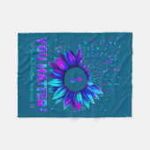 Couverture Polaire You Sunflower Suicide Prevention Awareness Men Wom (Devant (Horizontal))