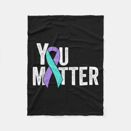 Couverture Polaire You Teal Purple Ribbon Suicide Prevention Awarenes (Devant)