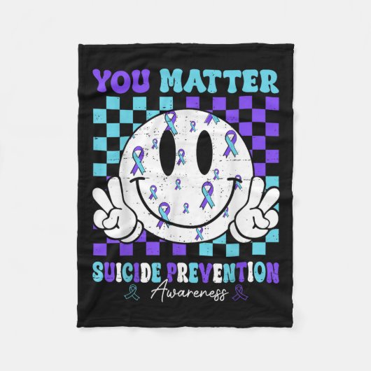 Couverture Polaire You Teal Purple Ribbon Suicide Prevention Awarenes (Devant)