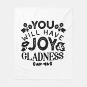 Couverture Polaire You Will Have Joy and Gladness Inspirational Quote (Devant)