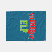 Couverture Polaire Youngest Elf Christmas Family Matching Group Xmas  (Devant (Horizontal))