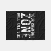 Couverture Polaire Your Comfort Zone Will Kill You Gym Motivational Y (Devant (Horizontal))