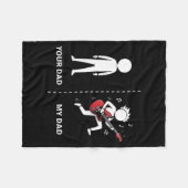 Couverture Polaire Your Dad My Dad Funny B Guitar Lover Musician Sarc (Devant (Horizontal))