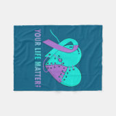 Couverture Polaire Your Life S Suicide Prevention Awareness Teal And  (Devant (Horizontal))