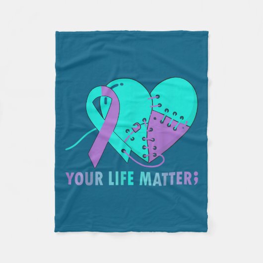 Couverture Polaire Your Life S Suicide Prevention Awareness Teal And  (Devant)