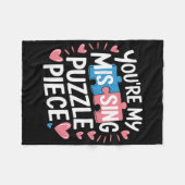 Couverture Polaire You're My Missing Puzzle Piece Valentine Matching  (Devant (Horizontal))