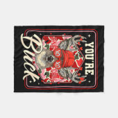 Couverture Polaire You're One Cool Buck Camouflage Valentine's Day Hu (Devant (Horizontal))