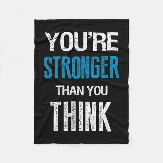 Couverture Polaire You're Stronger Than You Think Motivational  (Devant)