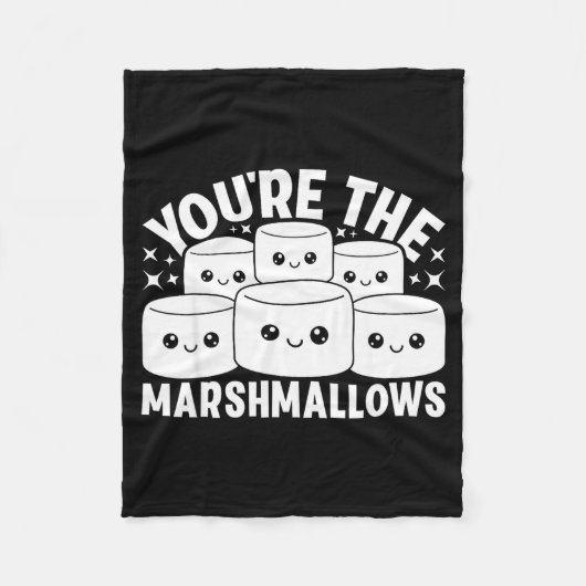 Couverture Polaire You're The Marshmallows To My Hot Cocoa Valentine' (Devant)