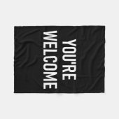 Couverture Polaire You're Welcome, Funny, Jokes, Sarcastic (Devant (Horizontal))