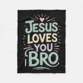 Couverture Polaire Youth Jesus Love You Bro Funny Christian God Son B (Devant)