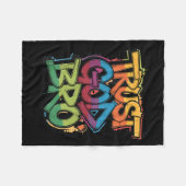 Couverture Polaire Youth Trust God Bro Funny Christian Boy Son Brothe (Devant (Horizontal))