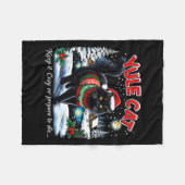 Couverture Polaire Yule Cat Keep It Cozy Funny Christmas Quote  (Devant (Horizontal))