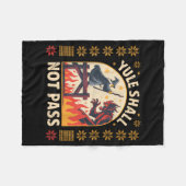 Couverture Polaire Yule Shall Not P Fantasy Krampus Holiday Pun Funny (Devant (Horizontal))