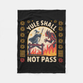 Couverture Polaire Yule Shall Not P Fantasy Krampus Holiday Pun Funny (Devant)
