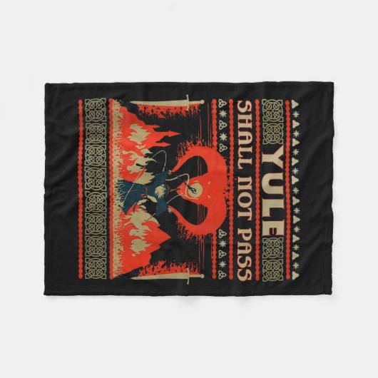 Couverture Polaire Yule Shall Not P Fantasy Wizard Holiday Pun (Devant (Horizontal))