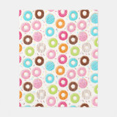 Couverture Polaire Yummy coloré arroser beignets motif (Devant)