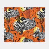 Couverture Polaire Zebra African Savanna Wild Animal (Devant (Horizontal))