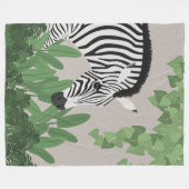 Couverture Polaire Zebra amongst Leaves (Devant (Horizontal))