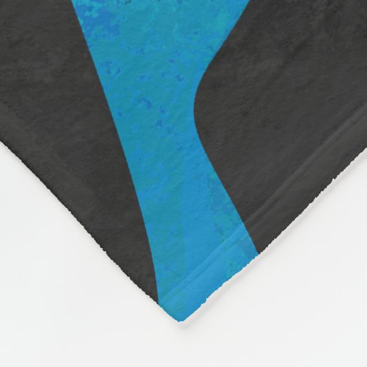 Couverture Polaire Zebra Black et Blue Print (Coin)