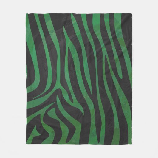 Couverture Polaire Zebra Black et Green Print (Devant)