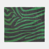 Couverture Polaire Zebra Black et Green Print (Devant (Horizontal))