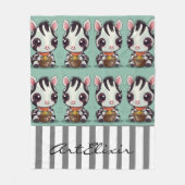 Couverture Polaire Zebra Eating Print (Devant)