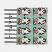 Couverture Polaire Zebra Eating Print (Devant (Horizontal))