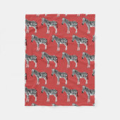 Couverture Polaire Zebra Exotic Animal Motif Deep Red (Devant)