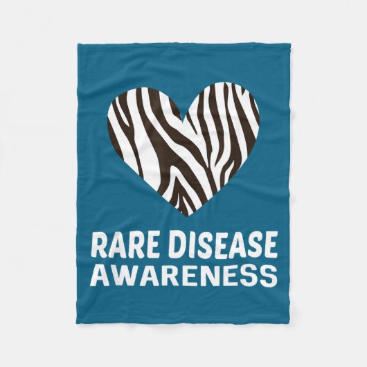 Couverture Polaire Zebra Heart Rare Disease Awareness Gift 2020  (Devant)