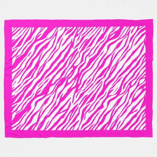 Couverture Polaire Zebra Imprimer Motif Fleece Blanket (Devant (Horizontal))