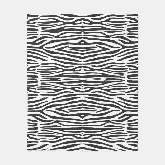 Couverture Polaire Zebra Imprimer Motif noir et blanc (Devant)