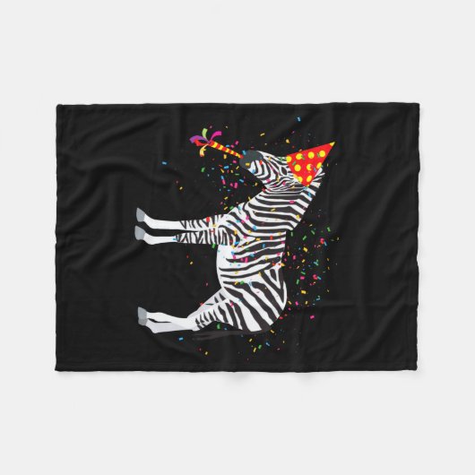 Couverture Polaire Zebra Partying Animals Having A Party  (Devant (Horizontal))